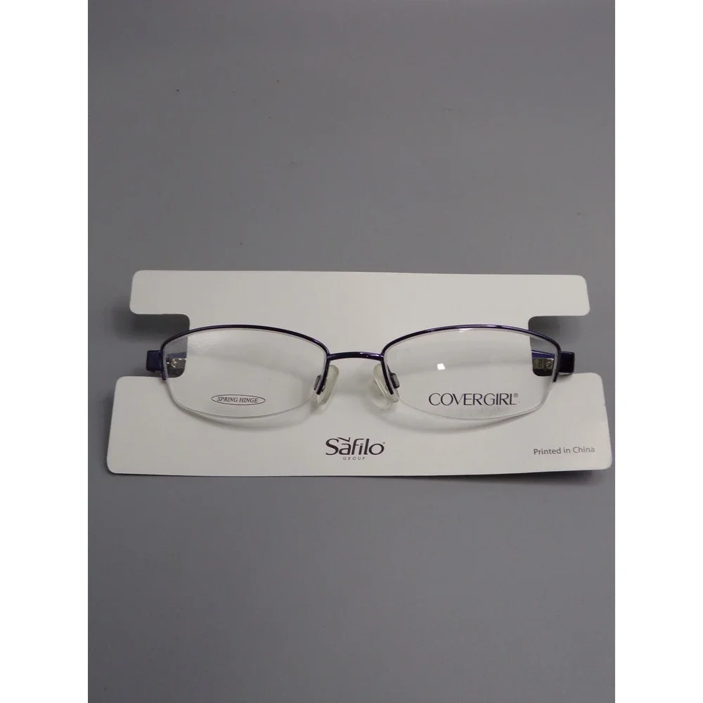 COVERGIRL CG502‎ Eyeglasses 51 17 135 Rimless Blue Spring Hinge Designed in USA